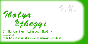 ibolya ujhegyi business card